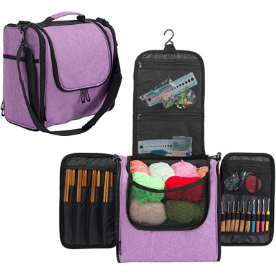 High Capacity Yarn Storage Knitting Bag Yarn Tote Storage Organizer with Shoulder Strap