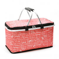 Storage baskets foldable basket folding insulated polyester picnic basket