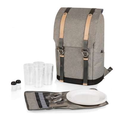 Picnic Backpack Cooler for 4 with Cups Picnic Tote Backpack